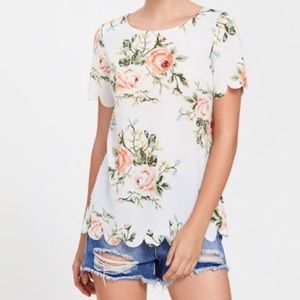 White Floral Shirt